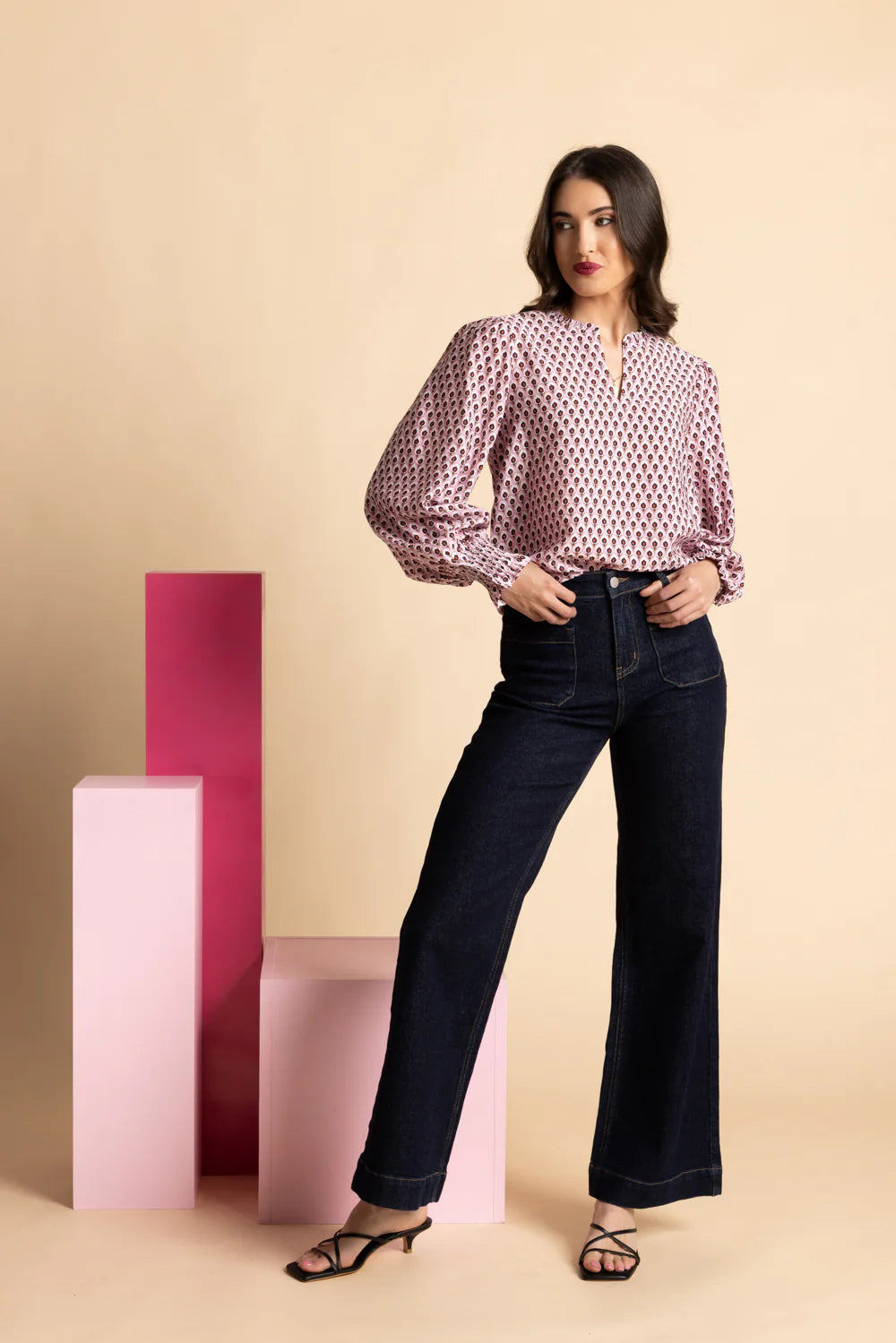 Movement Blouse - Merlot Ember