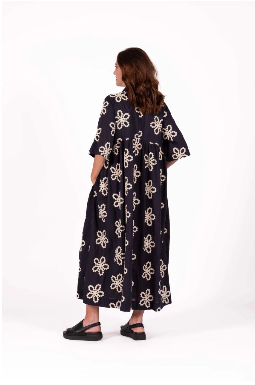 Brylee Dress - Embroidered Field