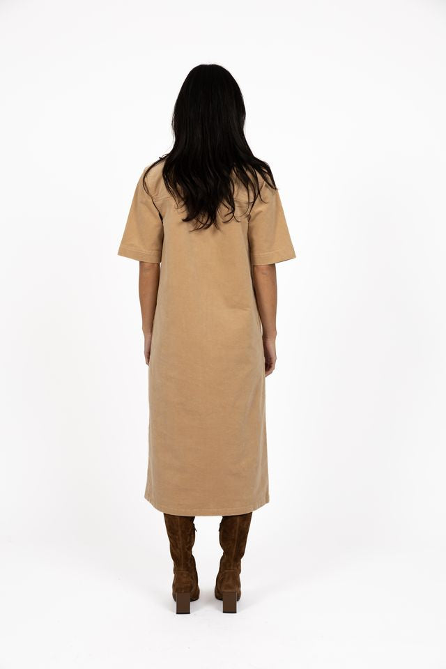 Amici Cord Dress - Wheat