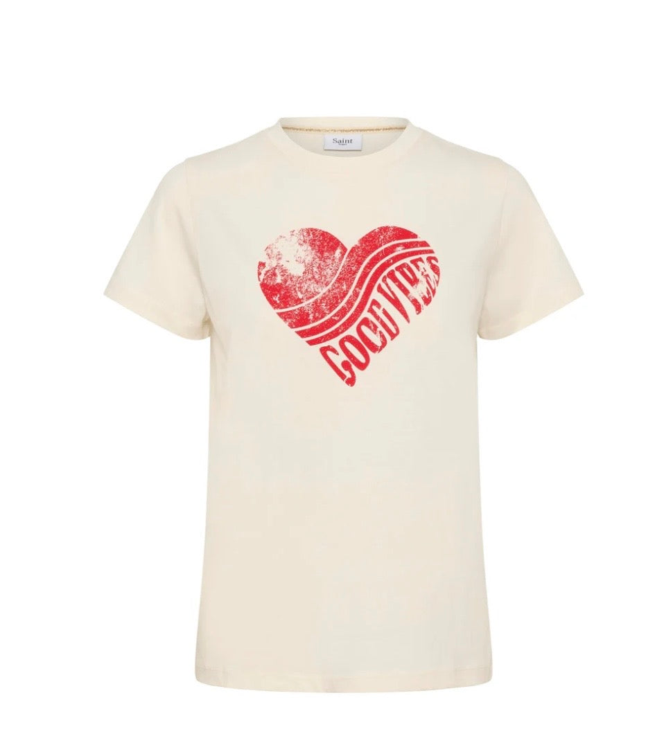Kuvi Good Vibes T-Shirt - Poppy Red