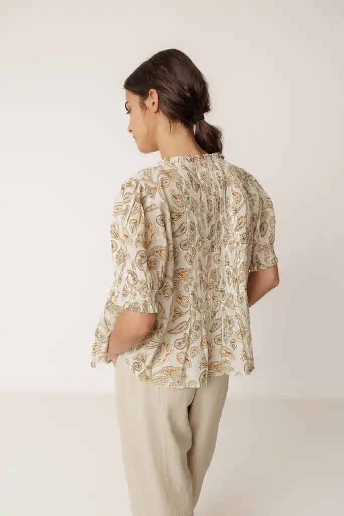 Ruffle Voile Blouse