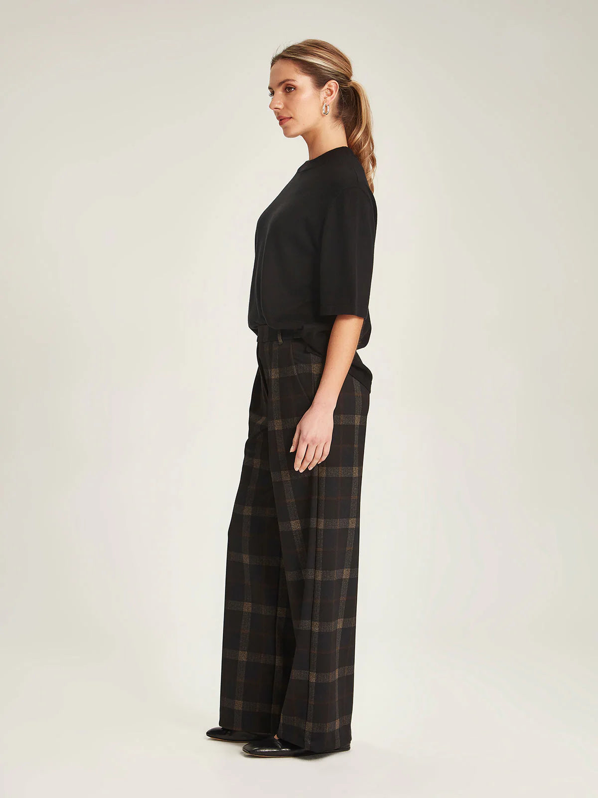 Kelsey Check Pant - Black Check