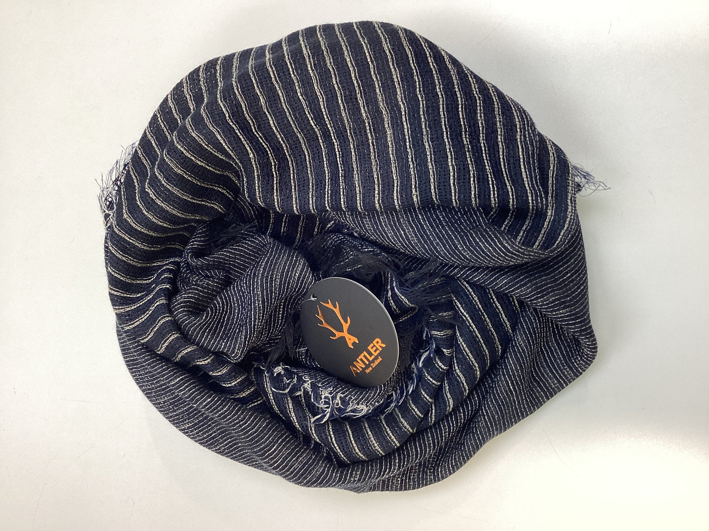 Punakaiki Navy Stripe Scarf