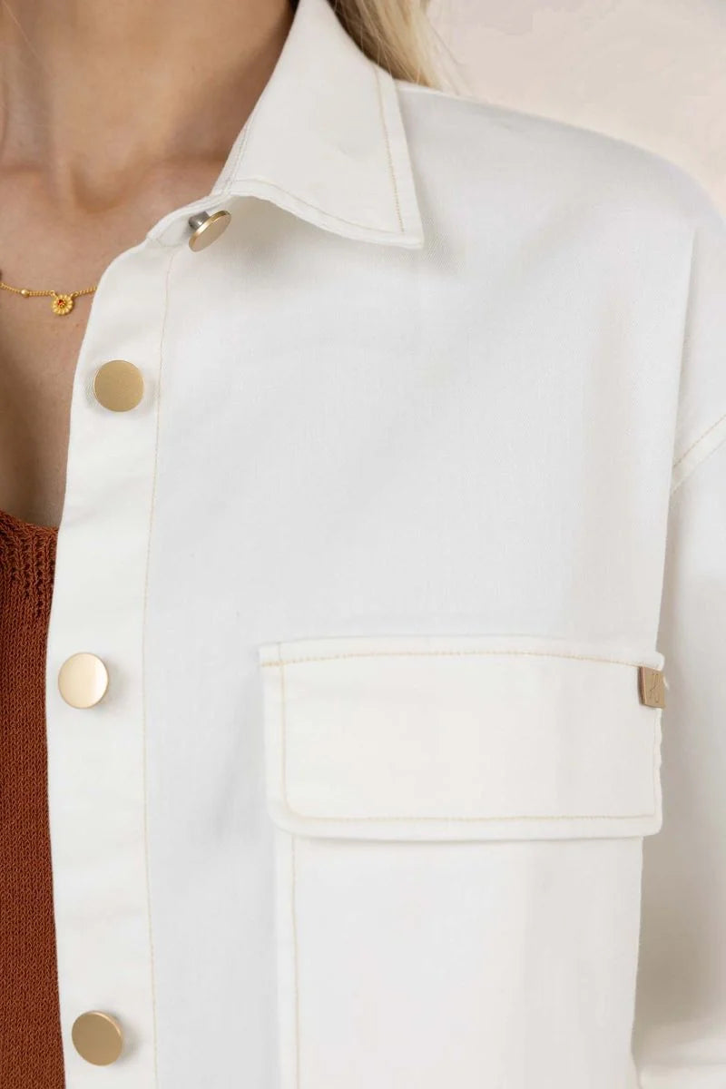 Ivy Denim Jacket - Ivory