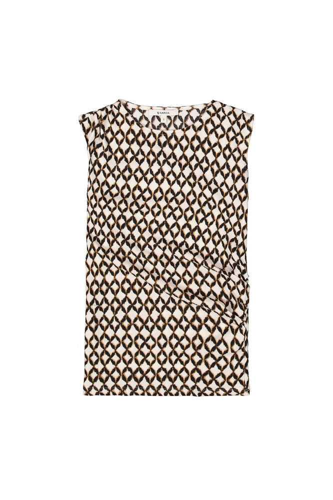 Crinkle Sleeveless Tee