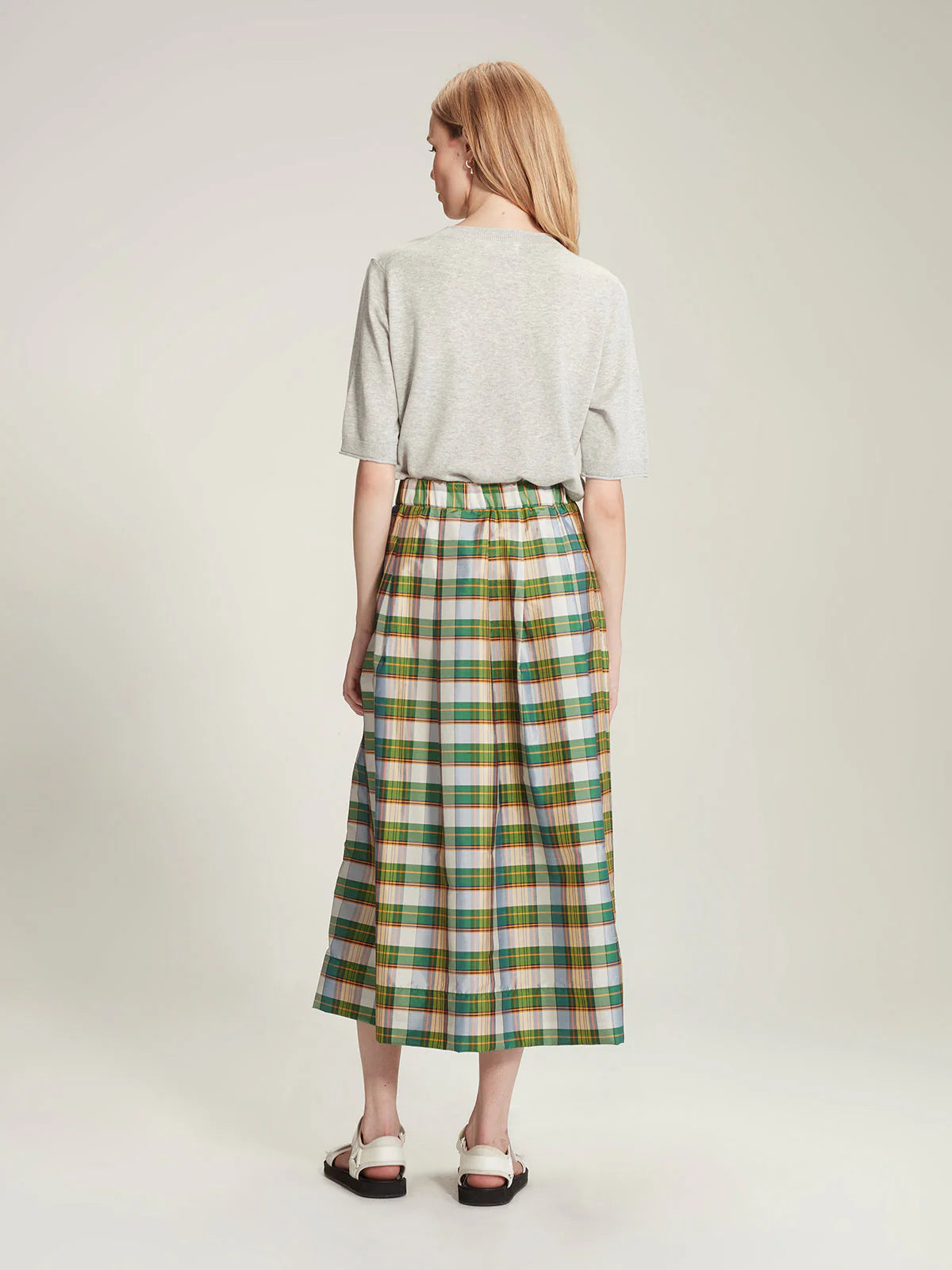 Liliana Check Skirt - Green Check