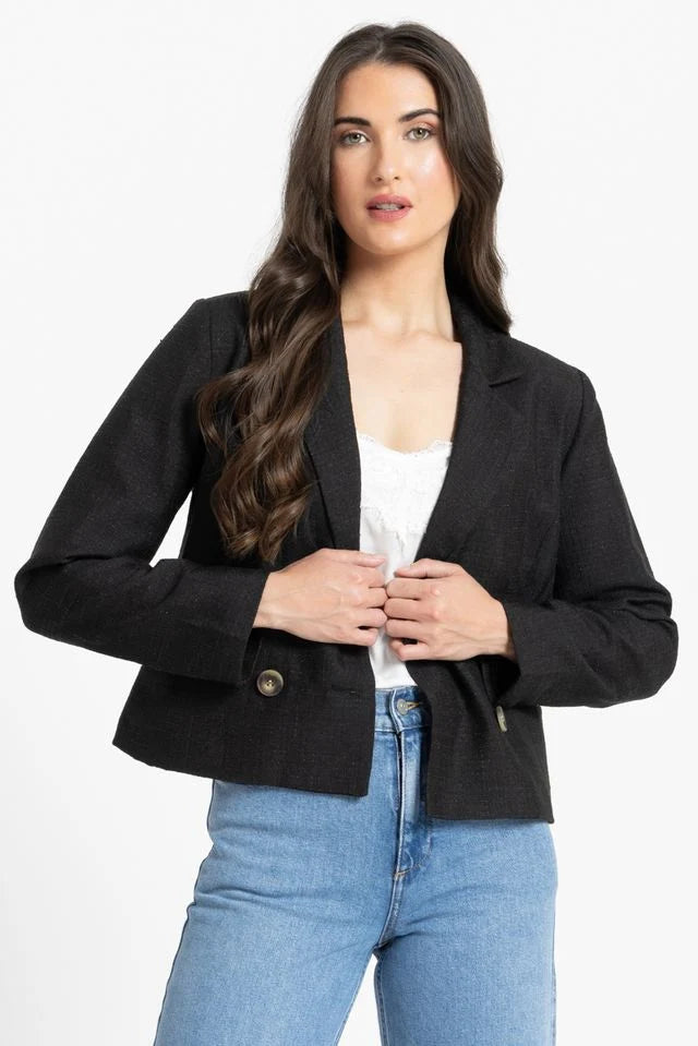 Audrey Blazer - Black Shimmer