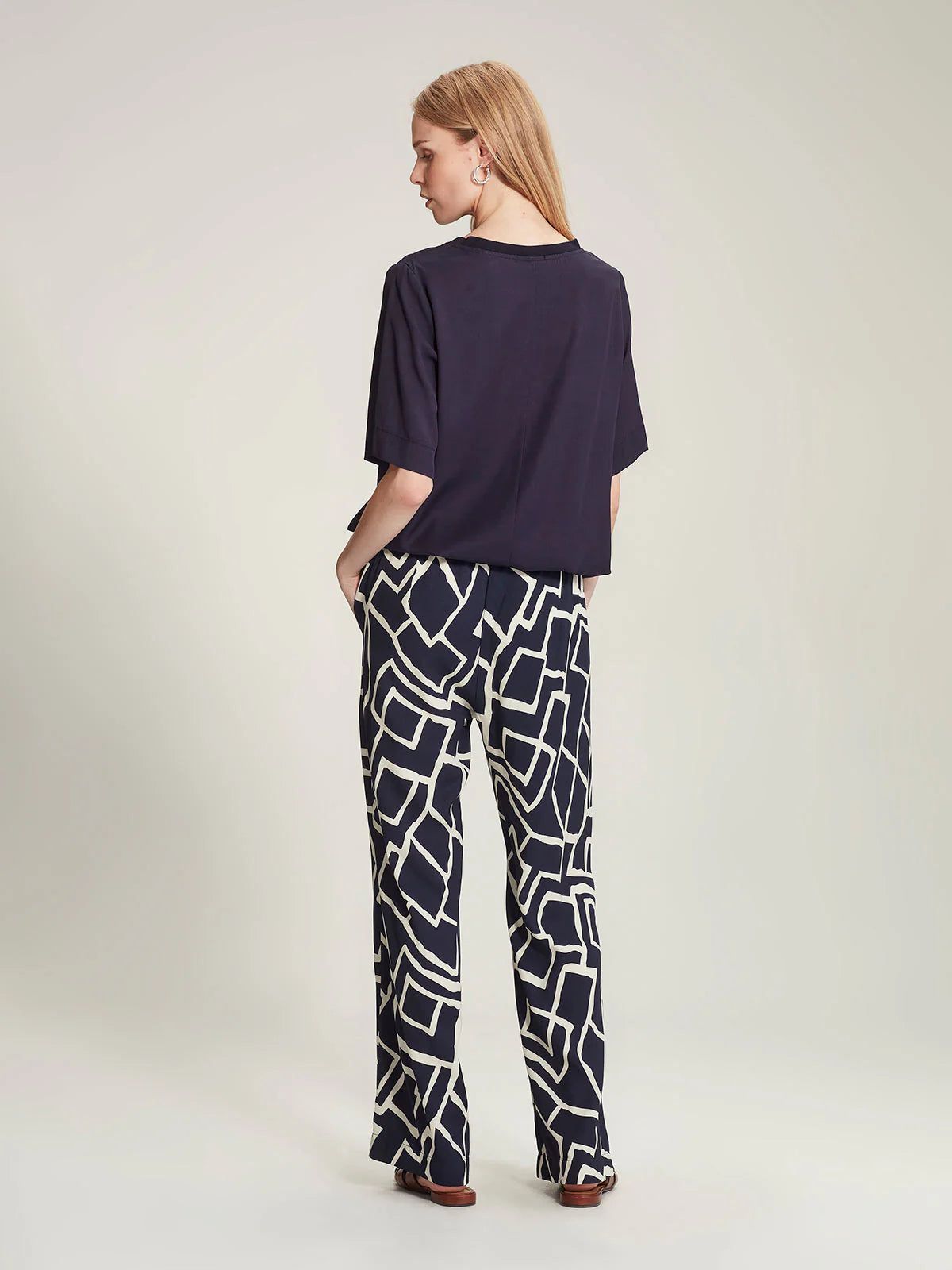 Bennett Print Pant - Navy Print