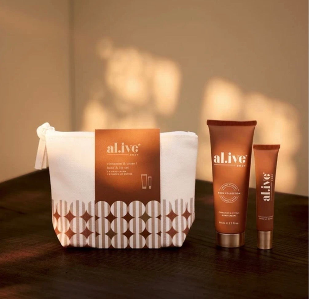 al.ive - Hand & Lip Set - Cinnamon & Citrus