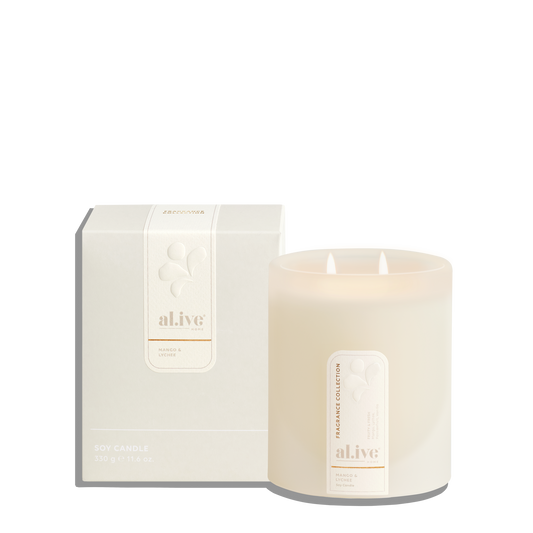 al.ive Soy Candle - Mango & Lychee