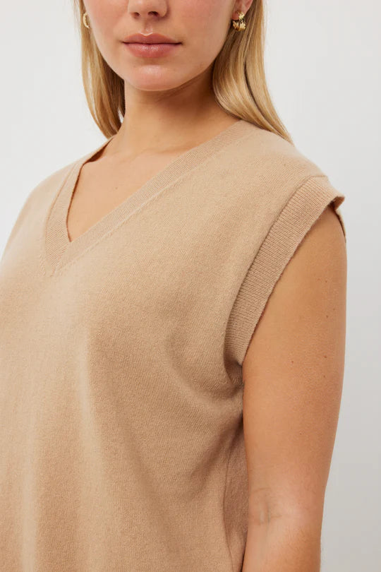 Jasper Vest - Camel Cashmere