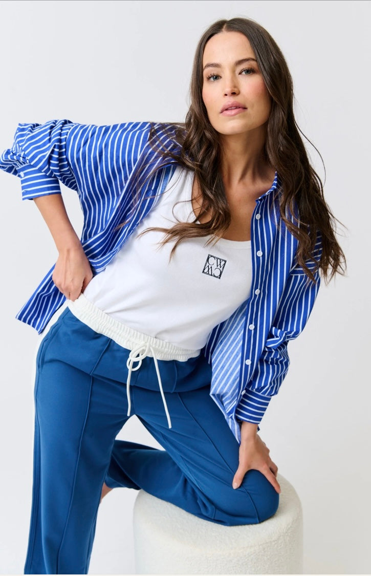 Tammy Shirt - Cobalt Stripe