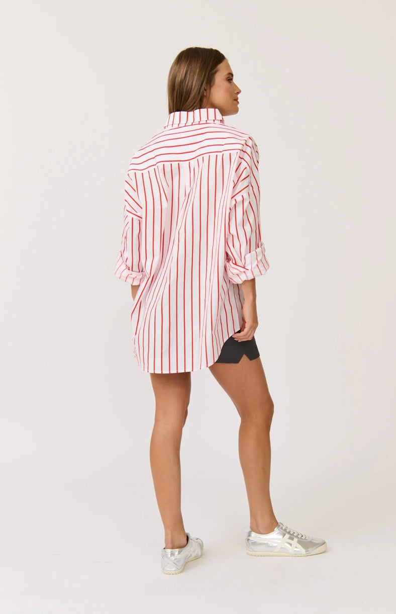 Tammy Shirt - Campari Stripe