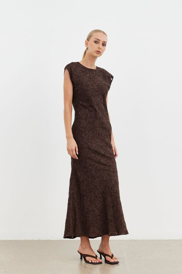 Amani Maxi Dress - Coffee Bean