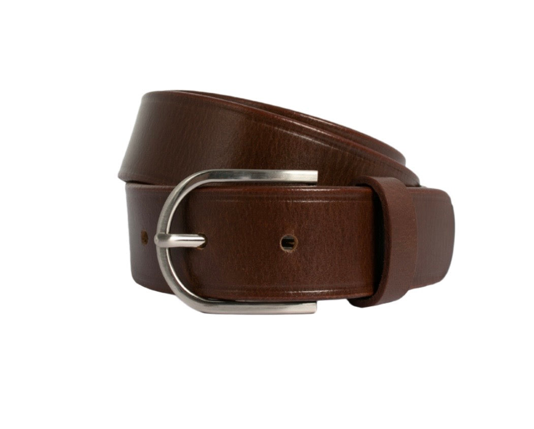 Sarah Leather Belt - Dark Tan