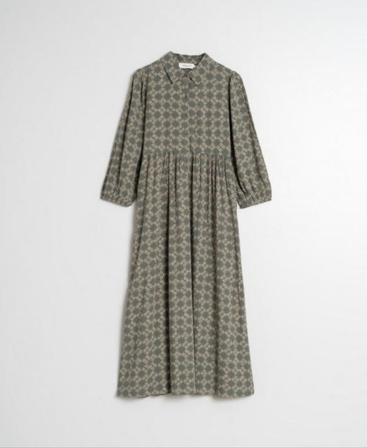 Prune Maxi Dress - Khaki Print