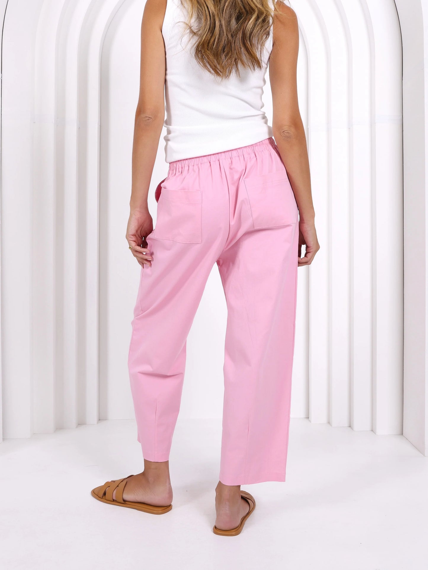 Charlie Barrel Pants - Pink