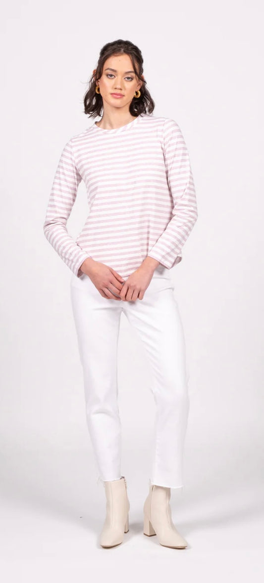 Emilia Top - Violet Marle Stripe