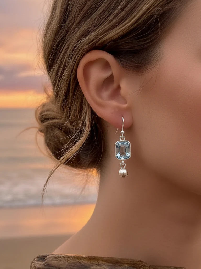 Aqua Filigree Earrings