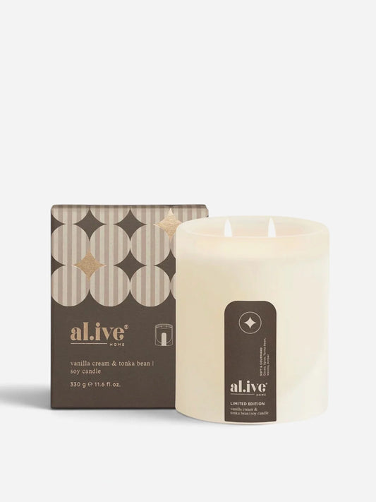 al.ive - Soy Candle - Vanilla Cream & Tonka Cream