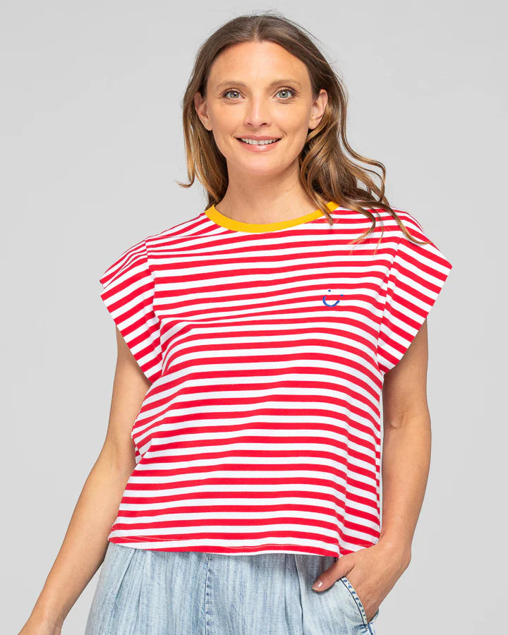 Bellissimo Tee - Red Stripe