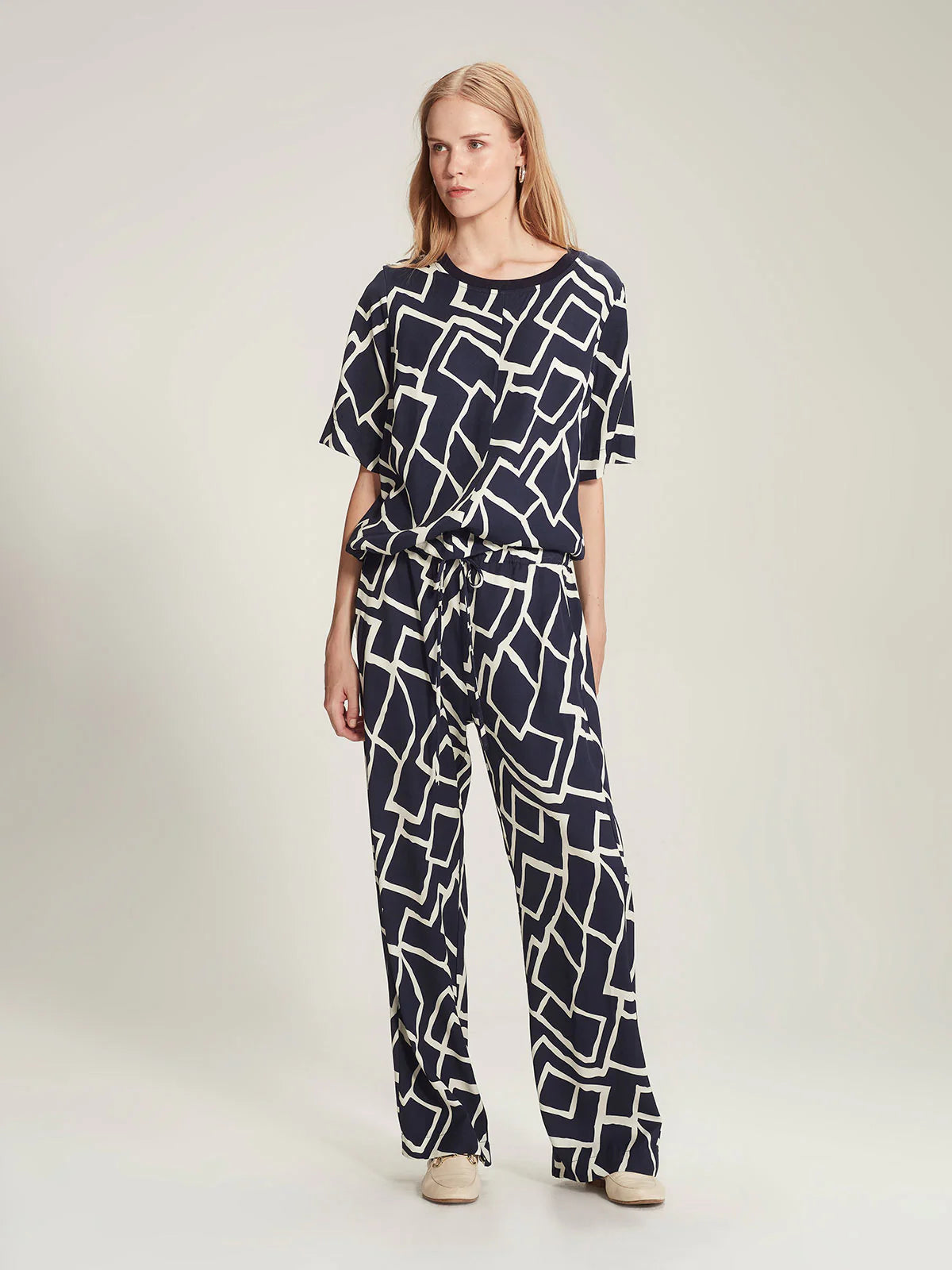 Bennett Print Pant - Navy Print