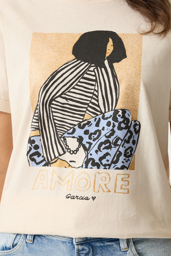 Garcia Print Tee - Whitecap