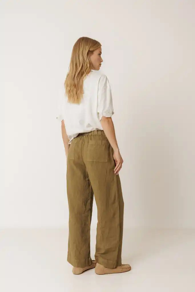 Linen Pants - Khaki