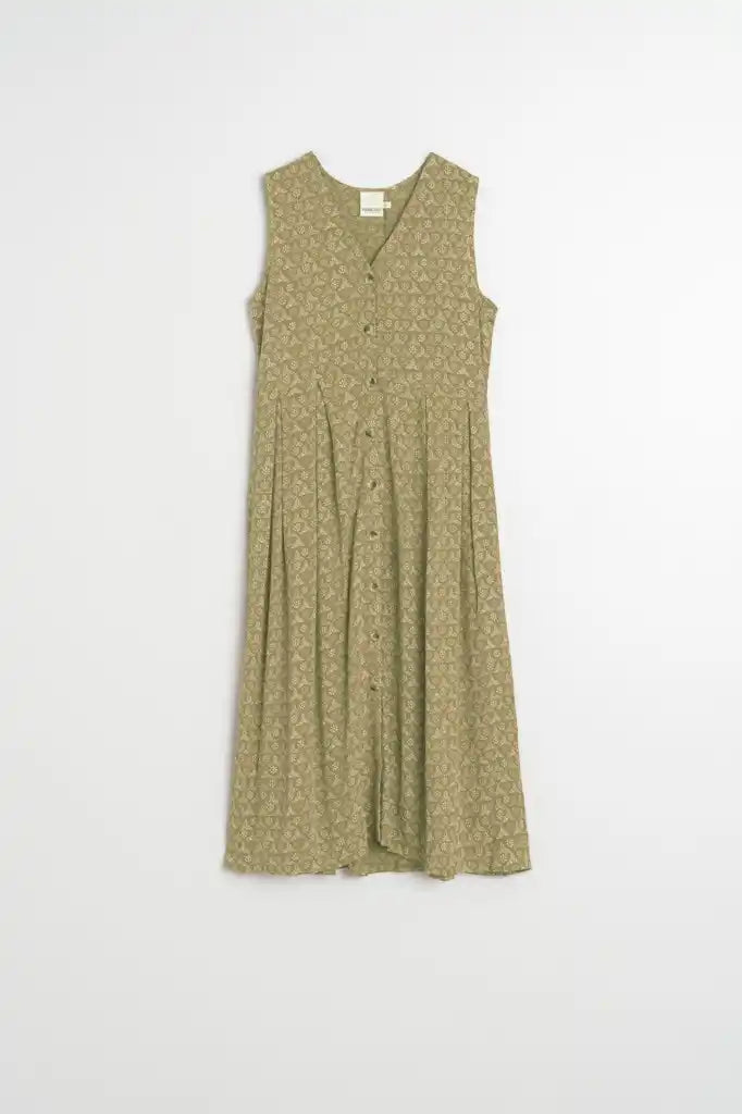 Resort Dress - Khaki Print