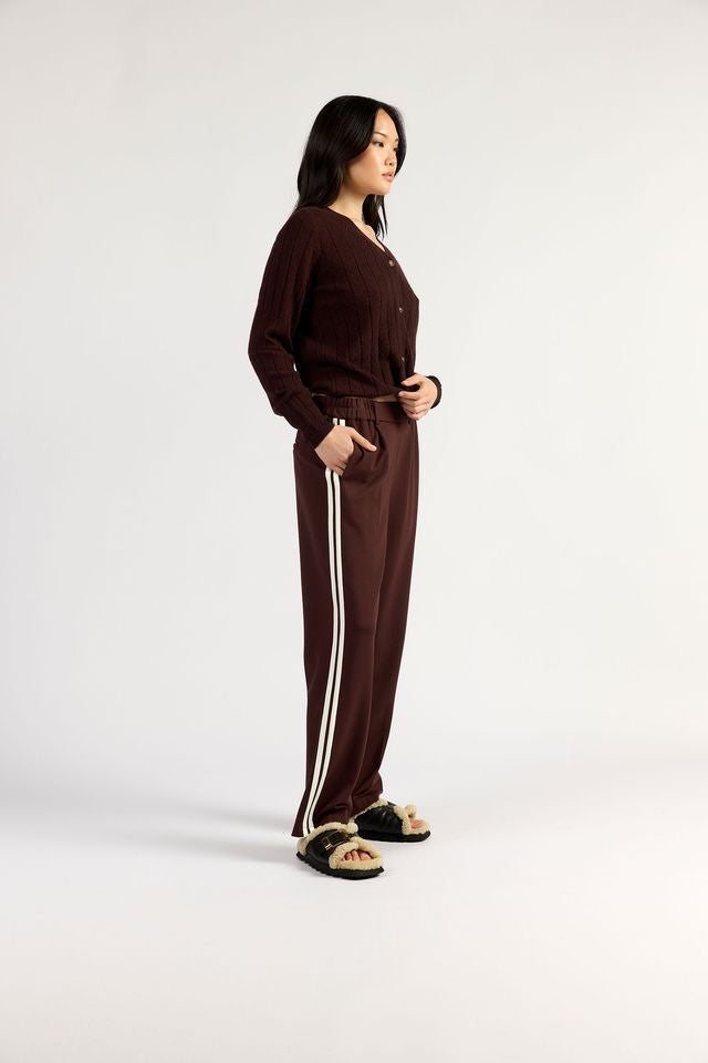 Bobbie Pants - Dark Chocolate Double Stripe
