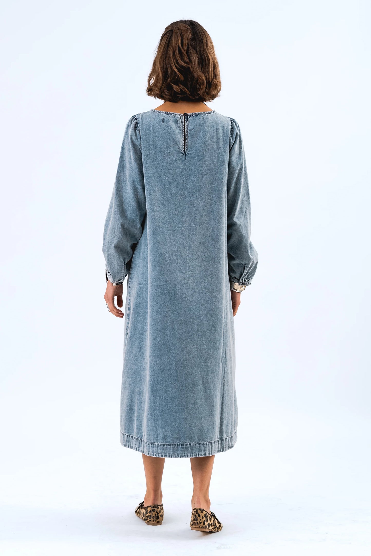 Lucas Midi Dress - Washed Denim