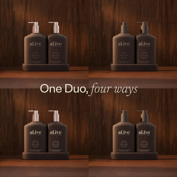 al.ive - Transformative Wash & Lotion Duo - Vanilla Cream & Tonka Bean