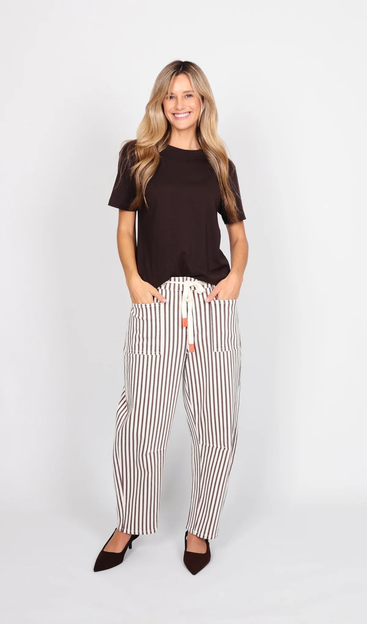 Carter Barrel Jean - Chocolate Stripe