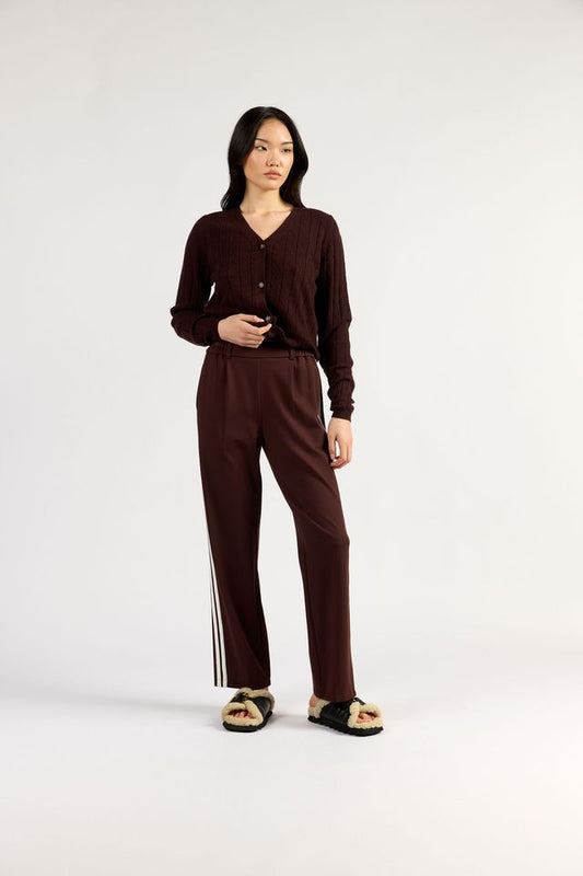 Bobbie Pants - Dark Chocolate Double Stripe