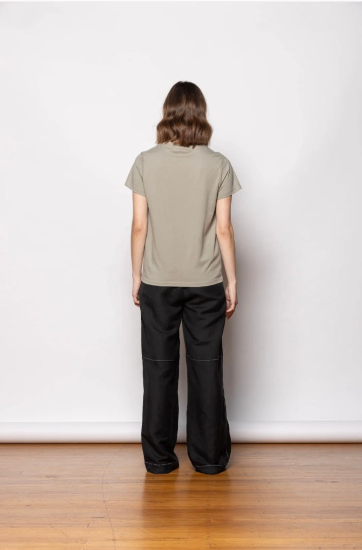 Nice Day T-Shirt - Sage/Black Print