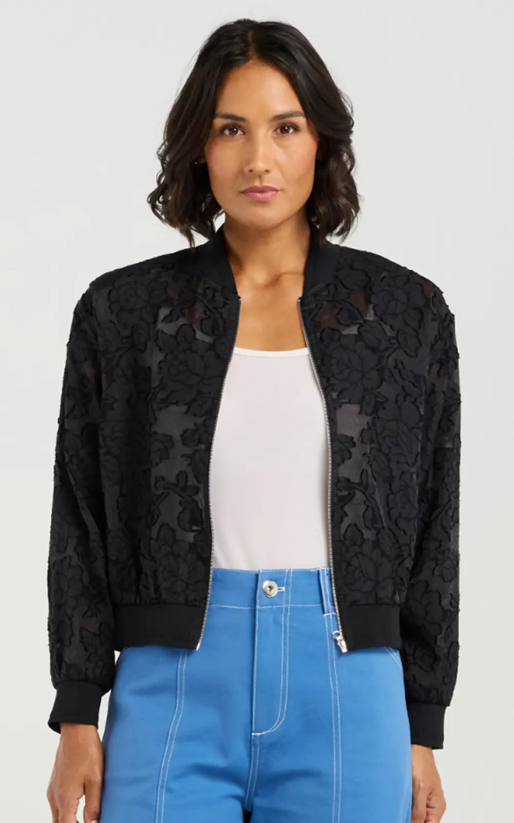 Skylar Bomber - Shadowed Florals