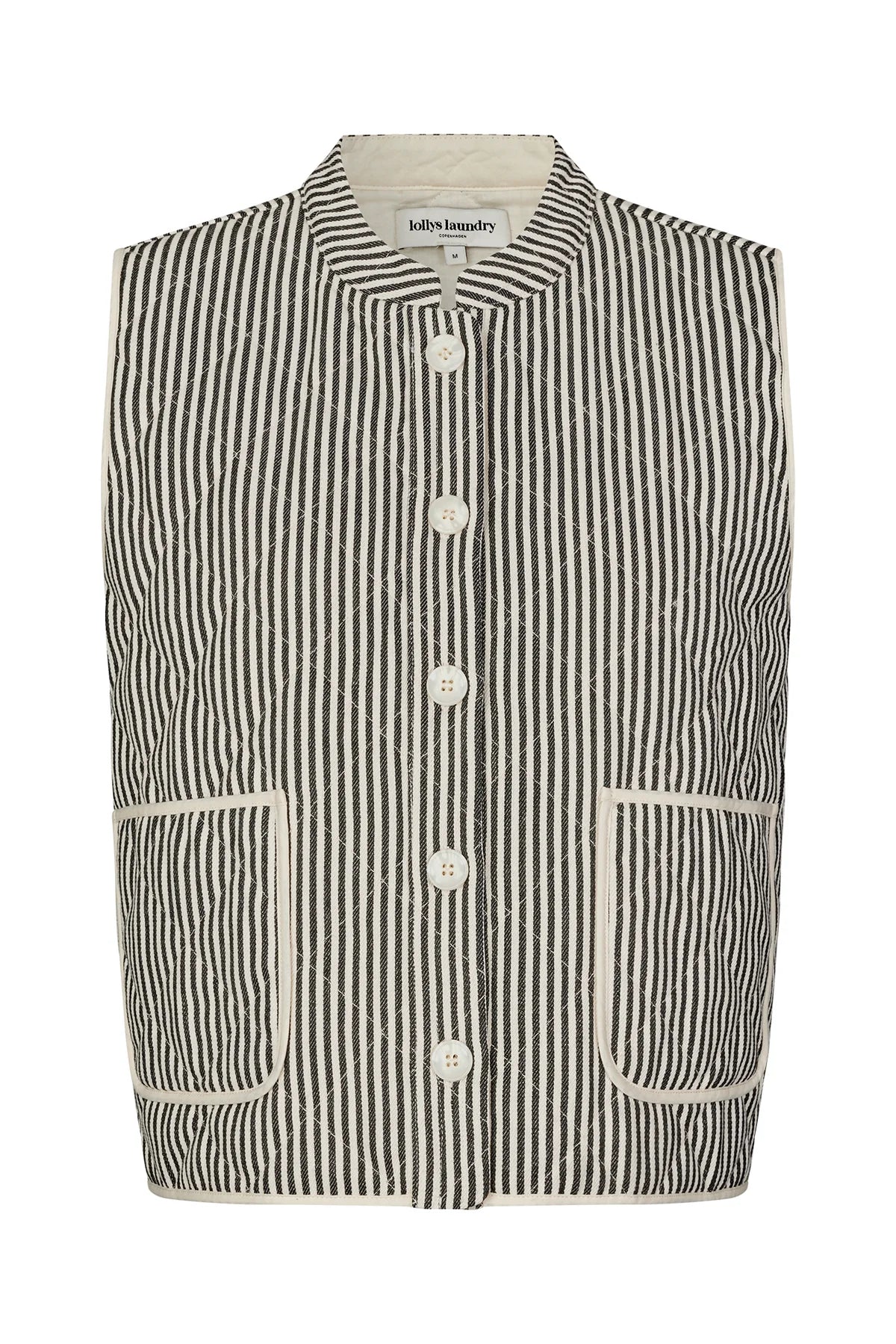 Cairo Quilted Vest - Black Stripe