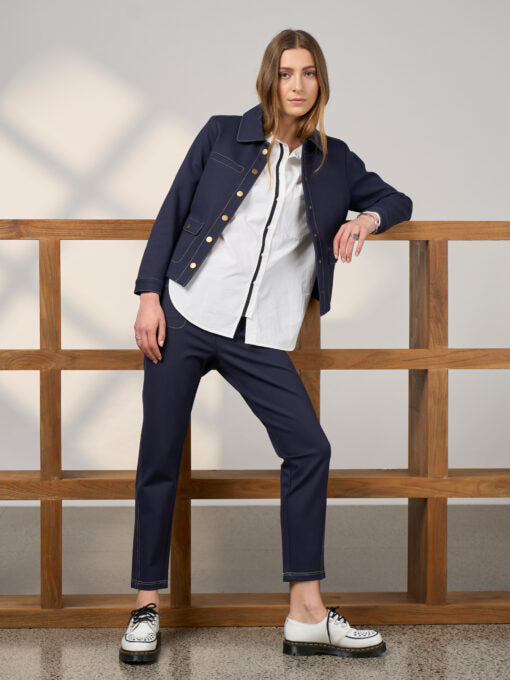 Mixed Media Shirt - White