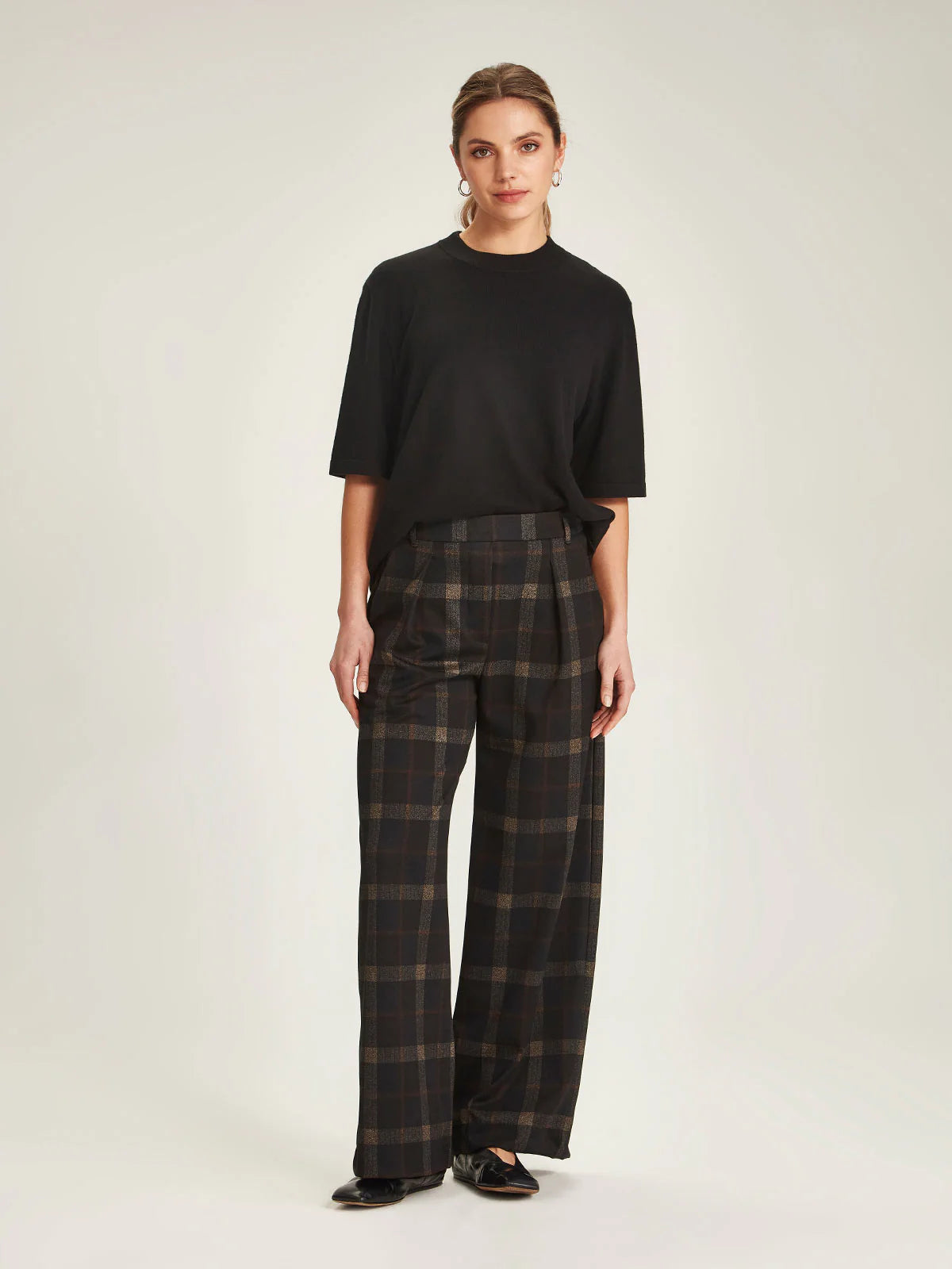 Kelsey Check Pant - Black Check