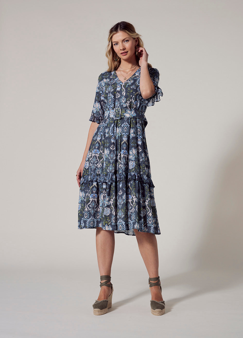 Lucca Dress - Indigo Multi