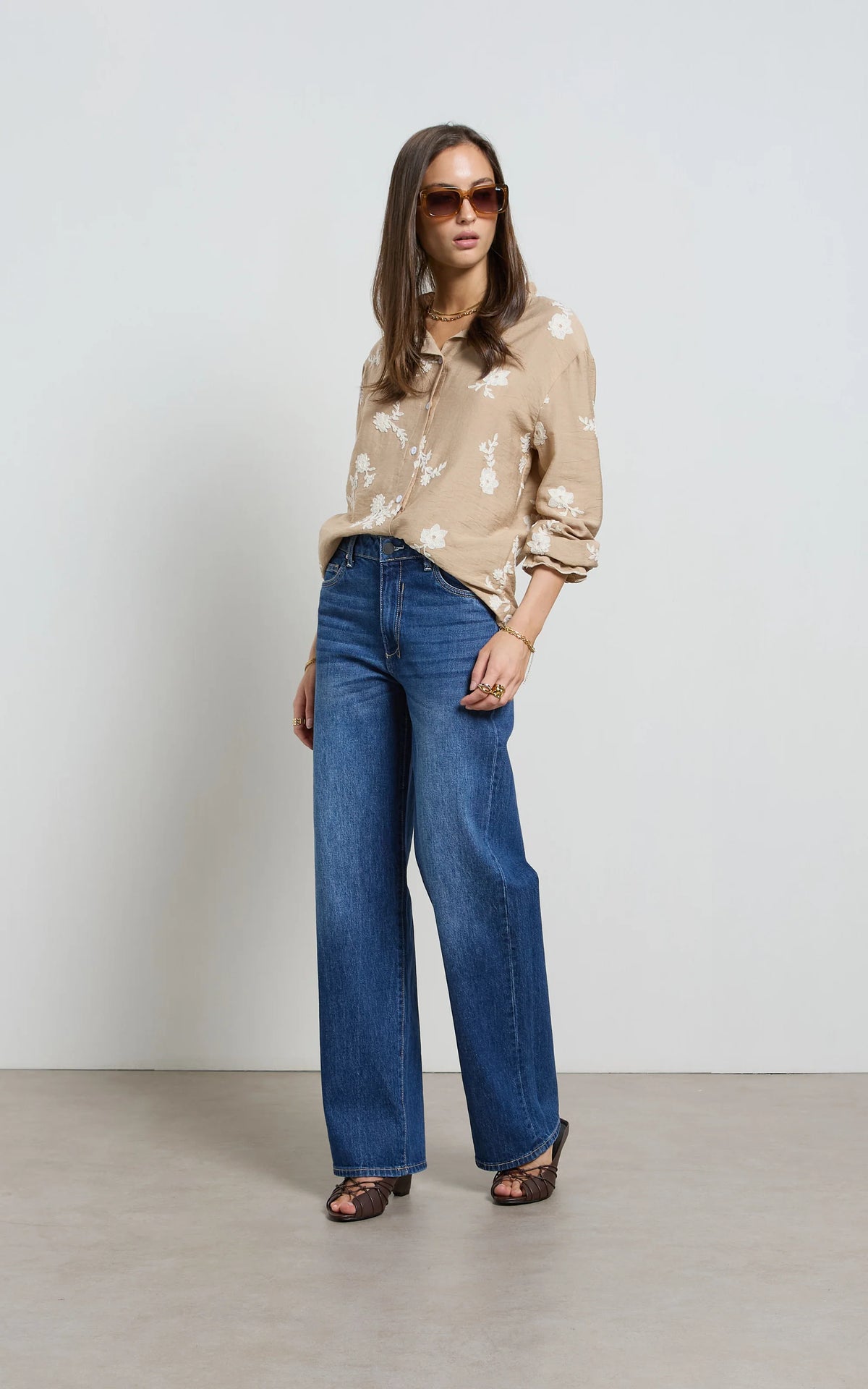 Lina Mid Rise Straight Leg Jean - Pacific Blue
