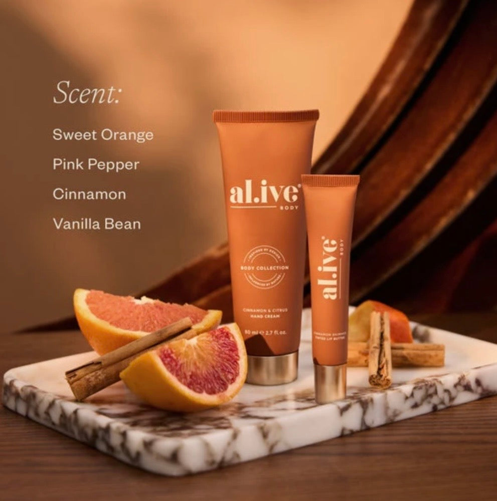 al.ive - Hand & Lip Set - Cinnamon & Citrus