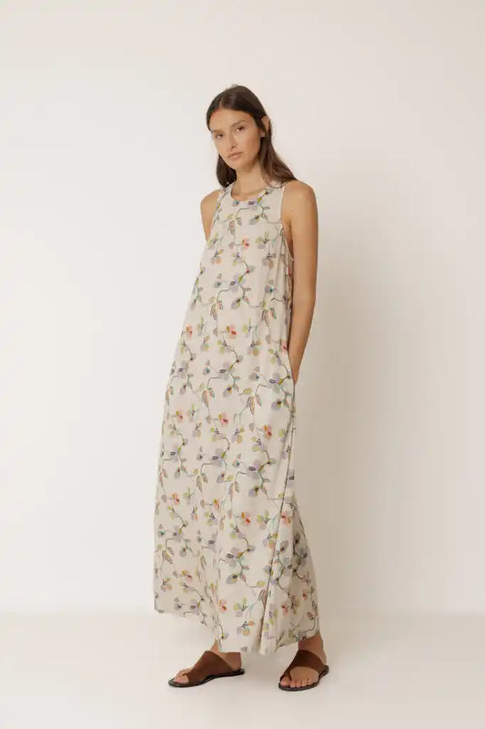 Crossover Floral Maxi Dress