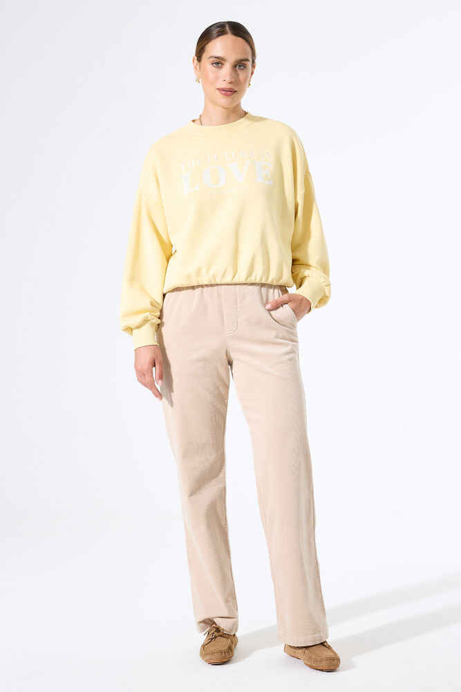 Mellow Yellow Print Sweater