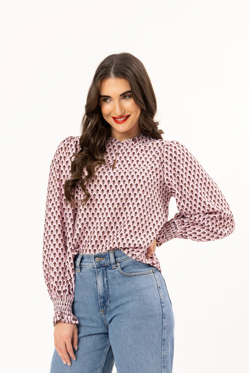 Movement Blouse - Merlot Ember