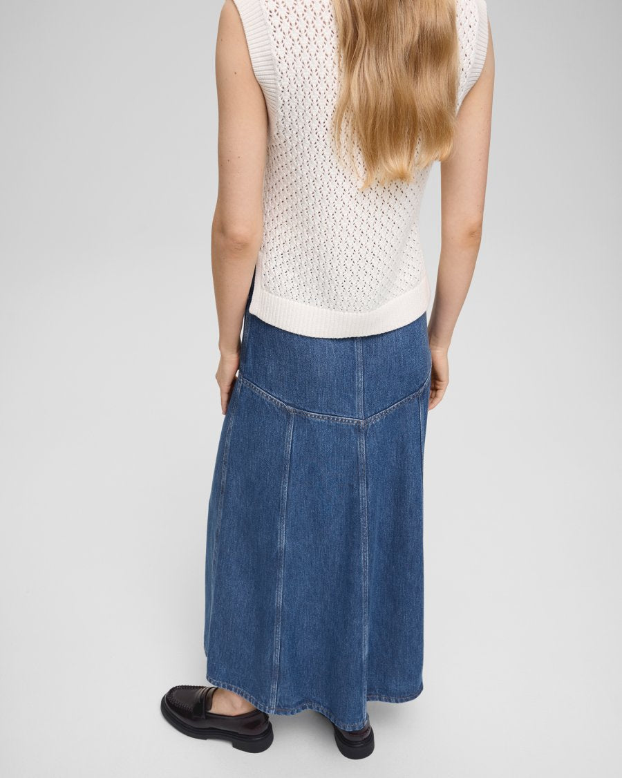 Laurentine Rue Skirt - Mid Blue Wash
