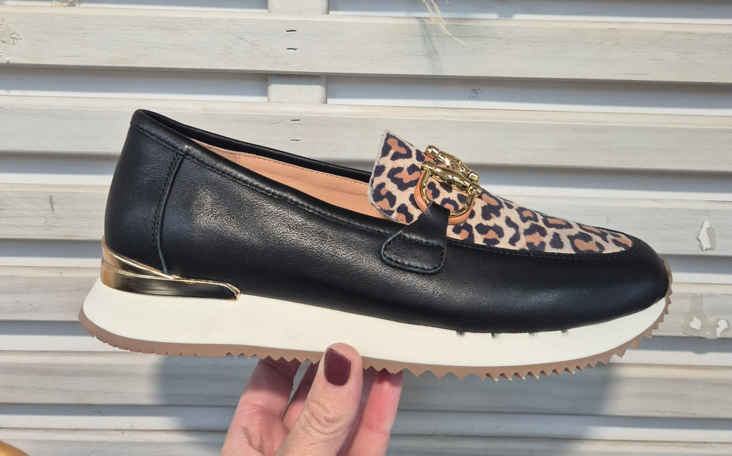 Rebekah Loafer - Black/Leopard