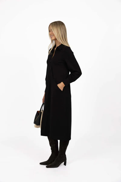 Dune Midi Dress - Black