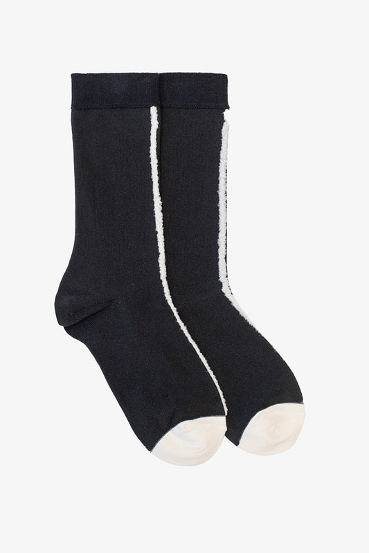 White Front Trim Socks