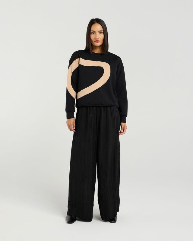 Amari Top - Black & Biscuit